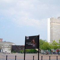 Reclamebord op Centenary Square