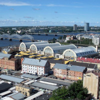 Luchtbeeld van de Centrale Markt