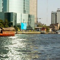 Beeld van op de Chao Phraya