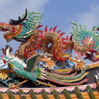 Draak op de poort naar Chinatown