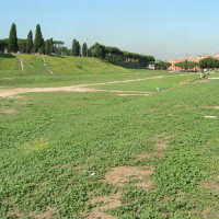 Zicht op het Circus Maximus