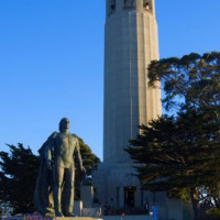 Zicht op de Coit Tower