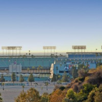 Zicht op Dodger Stadium