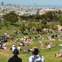 Panorma uit Dolores Park