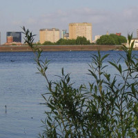 Zicht over het Edgbaston Reservoir