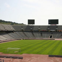 Binnenkant van het Estadi Olimpic Lluis Companys