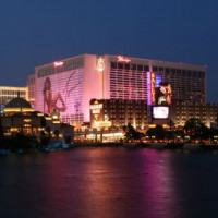 Vergezicht op het Flamingo Las Vegas