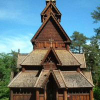 Houten gebouw in Oslo