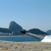 Kanonnen aan het Fort Copacabana