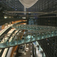 Nacht in het Tokyo International Forum