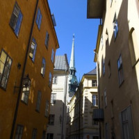 Kerktoren in Gamla Stan