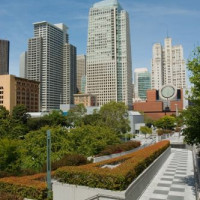 Beeld over de Yerba Buena Gardens