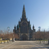 Vooraanzicht van Glasgow Cathedral