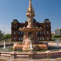 Fontein op de Glasgow Green