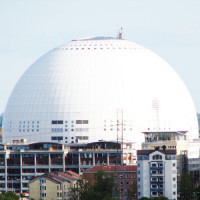 Overzicht op Globen