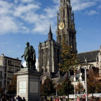 Zicht op de O.L.-Vrouwekathedraal