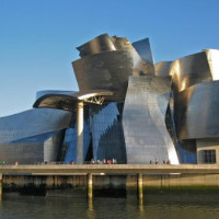 Vooraanzicjt van het Guggenheim Museum