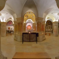 Binnen in de Hagia Maria Sion-kerk