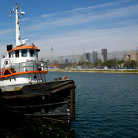 Boot in het Harbourfront