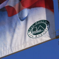 Vlag in de Haven van Los Angeles & San Pedro