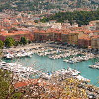 Boten in de haven van Nice