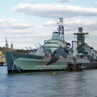 Beeld van de HMS Belfast