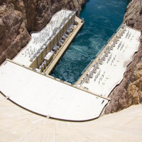 Water aan de Hoover Dam