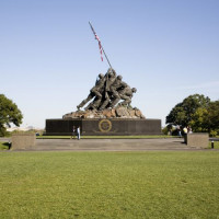 Totaalbeeld van het Iwo Jima Memorial