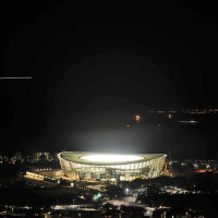 Nachtbeeld van het Kaapstad Stadion