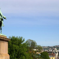 Ruiterstandbeeld op Karl Johans Gate