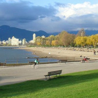 In het Kitsilano Beach Park