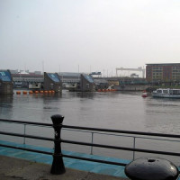 Zicht van op Lagan Weir and Lookout