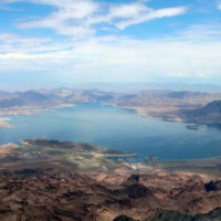 Vergezicht op Lake Mead