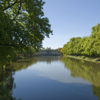 Zicht over het Lazienkipark