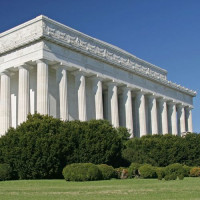 Aan het Lincoln Memorial