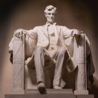 Vooraanzicht van Lincoln Memorial