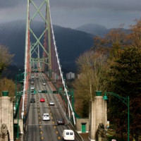 Verkeer op de Lions Gate Bridge