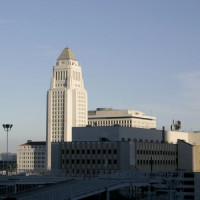 Zicht op Los Angeles City Hall