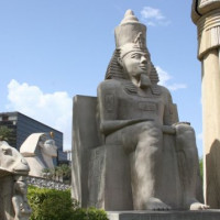 Egyptische beelden in Las Vegas