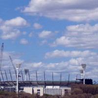 Vergezicht op de Melbourne Cricket Ground
