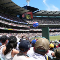 Toeschouwers in het Melbourne Cricket Ground