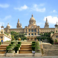 Zicht op het Palau Nacional