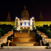 Palau Nacional bij nacht