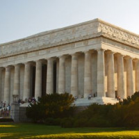 Buiten aan het Lincoln Memorial