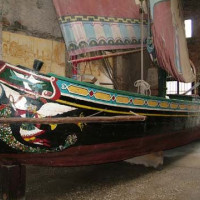 Boot in het Museo Storico Navale