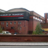 Zicht op het Glasgow Museum of Transport