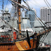 Schip aan het National Maritime Museum