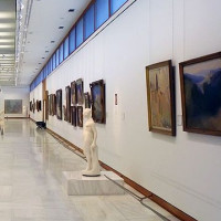 Binnenzicht van de Nationale kunstgalerij van Athene