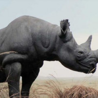 Neushoorn in het Natuurhistorisch Museum