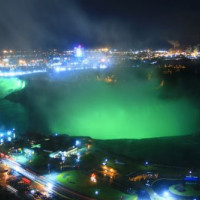 Lichtspel aan Niagara Falls